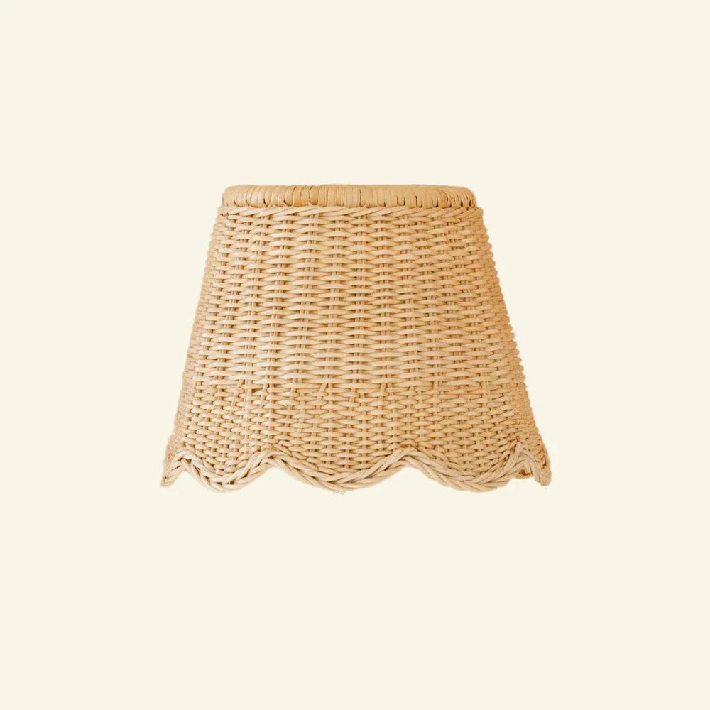 Mimi Rattan Scalloped Lampshade (Medium)