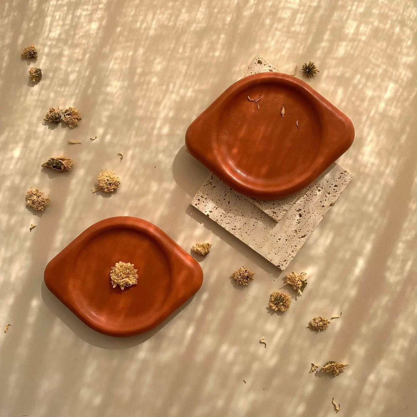 Two Coasters - Burnt Ochre