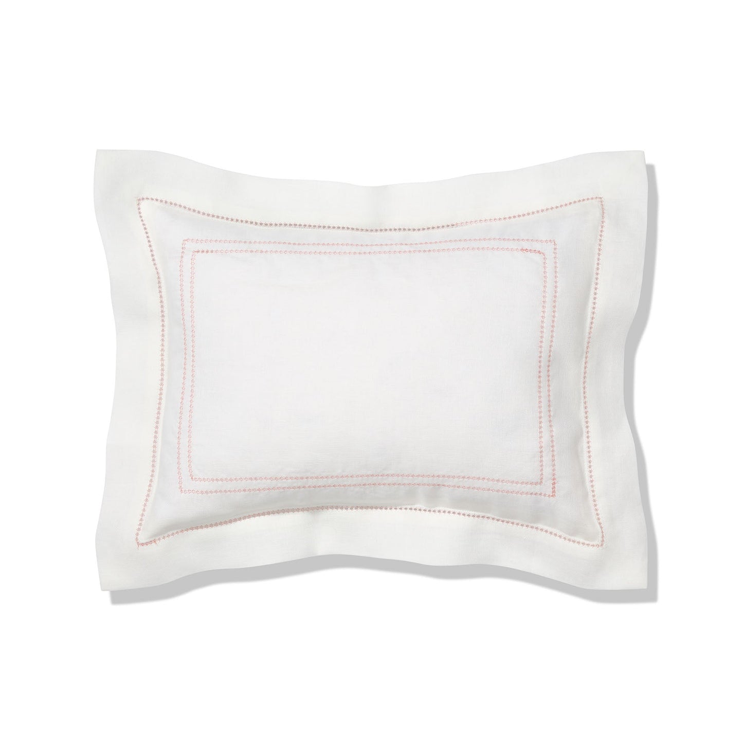 Boudoir Pillow with Hemstitch in Coral
