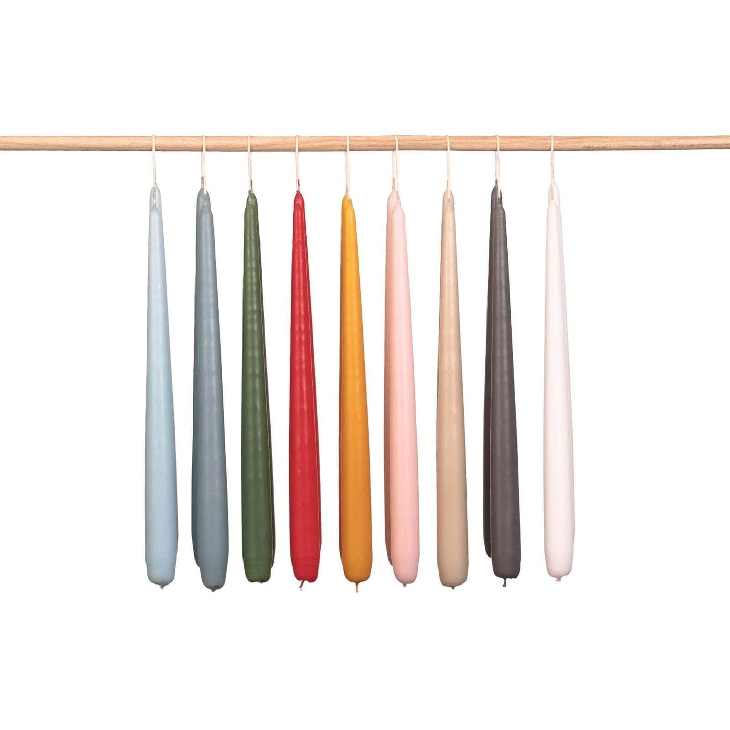 Dark Green Tapered Candles - Set of 2