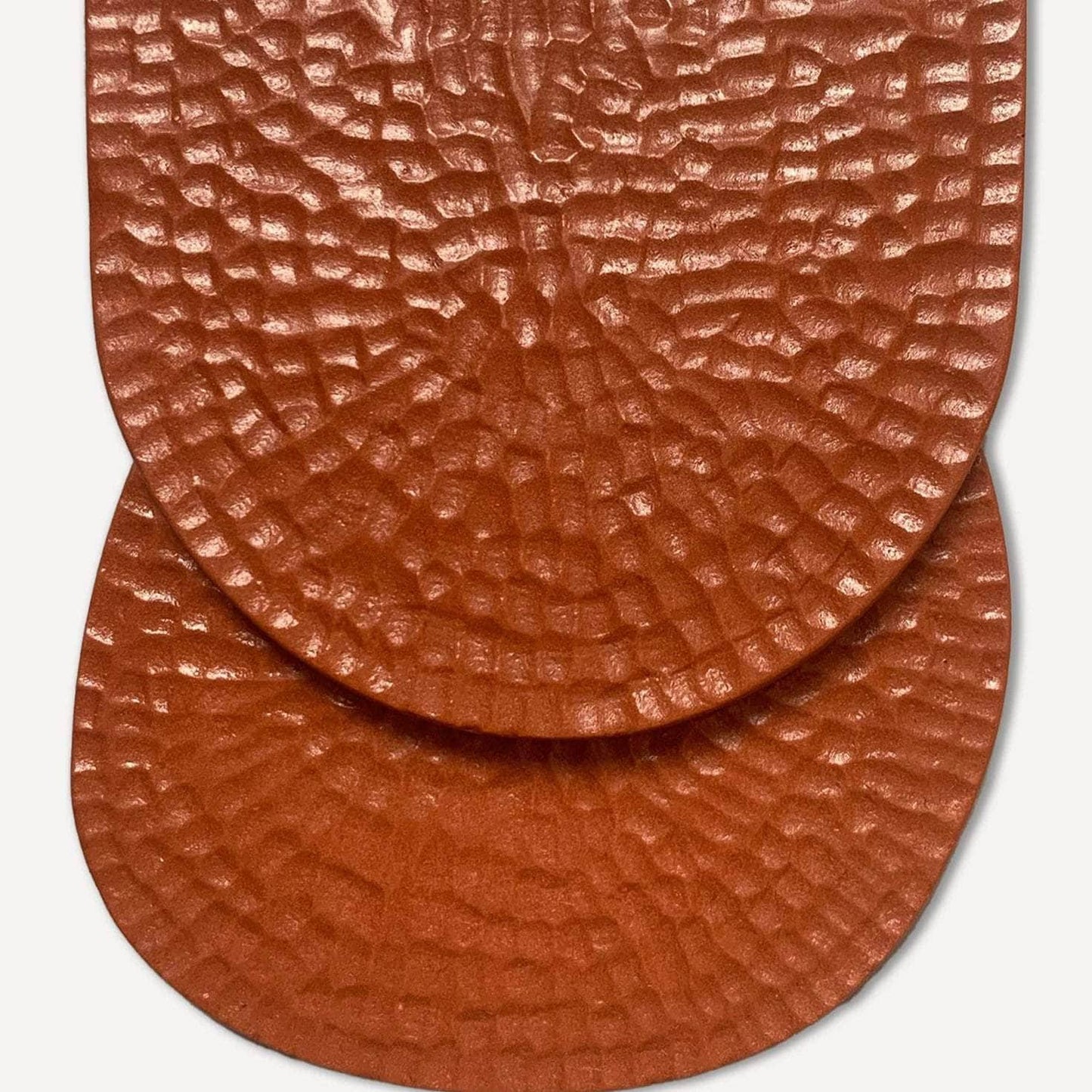 Two Round Coasters - Burnt Ochre