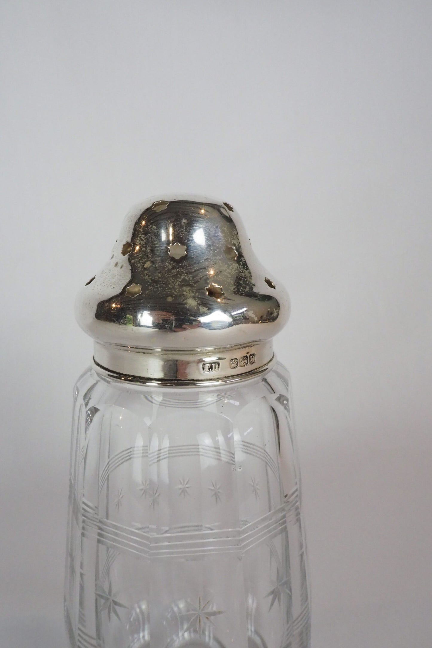 Silver and Glass Sugar Shaker