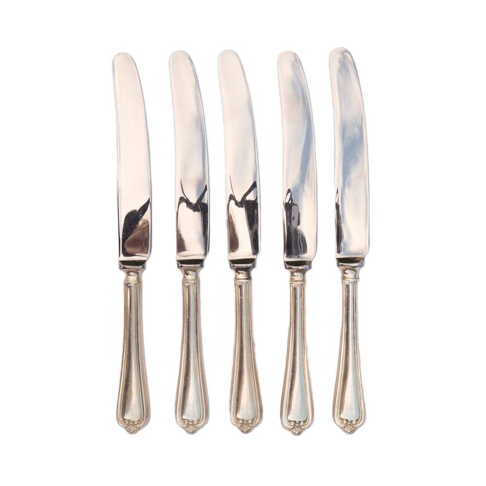5 Vintage Silver Plate Knives