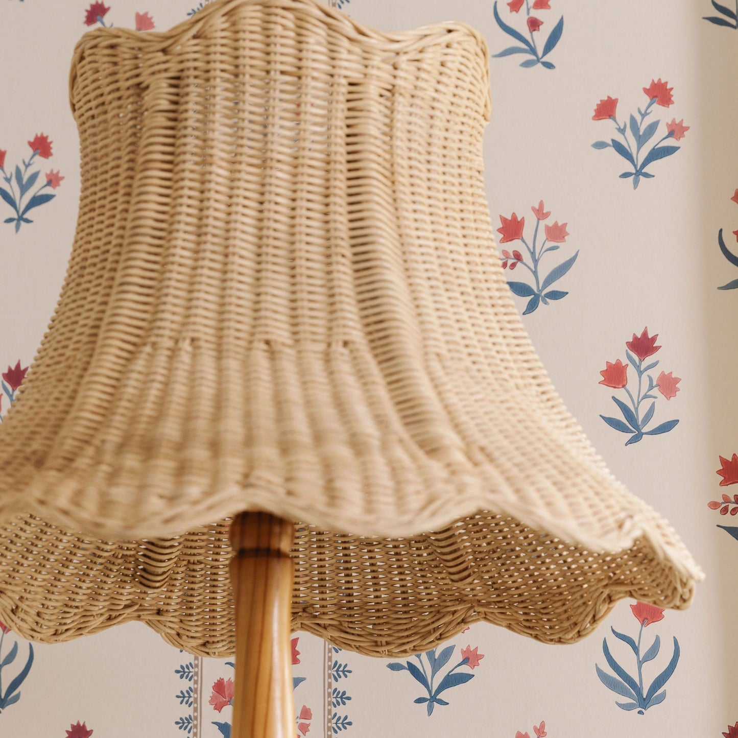 Cecelia Rattan Scalloped Lampshade