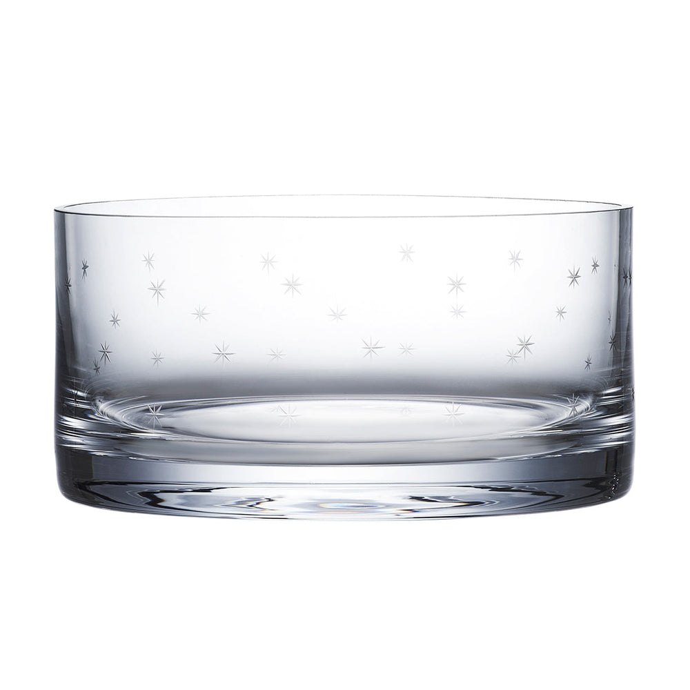 A Crystal Ice Dish with Stars Design