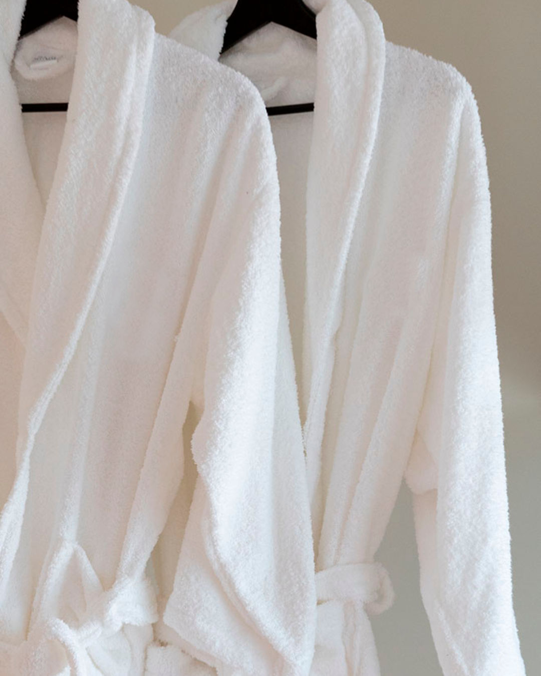 White Cotton Terry Bathrobe