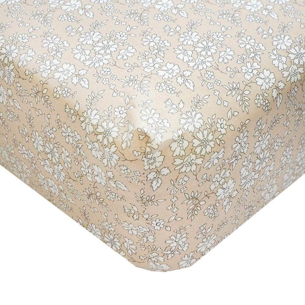 Fitted Sheet Made With Liberty Fabric Capel Taupe