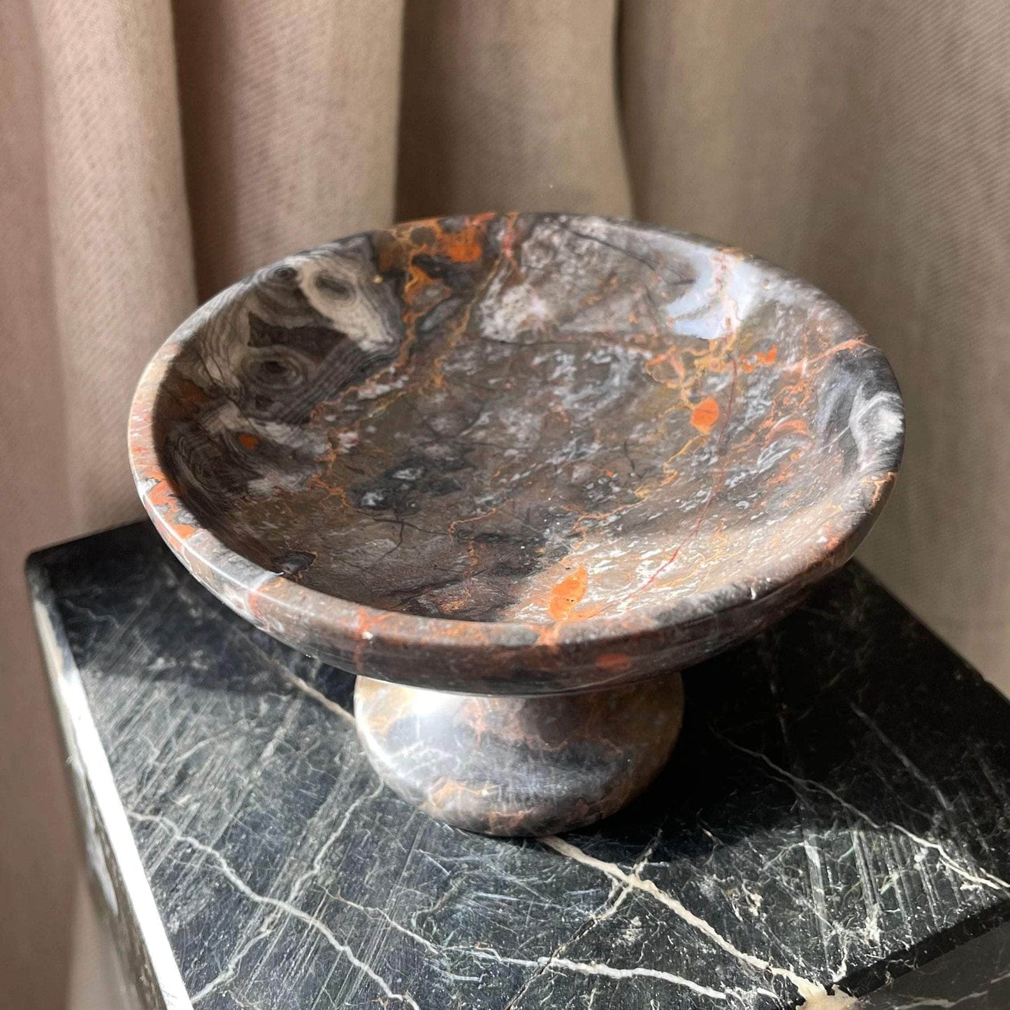 Marble Tall Serving Bowl