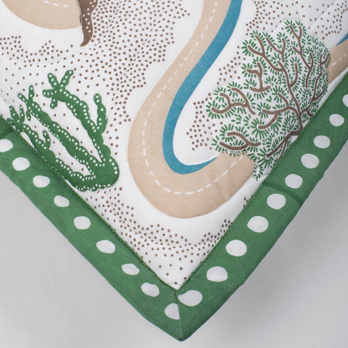 Winding Roads Quilted Cushion Cover