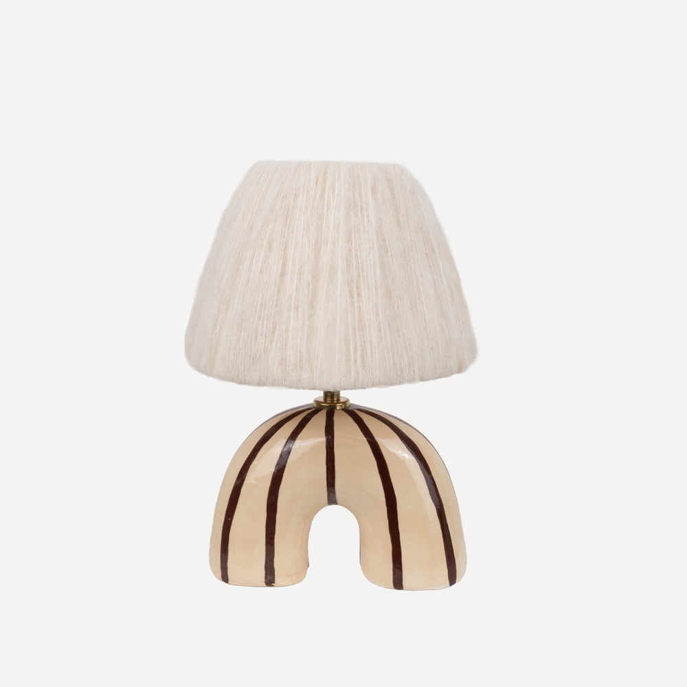 'Me' Table Lamp - Brown Stripes