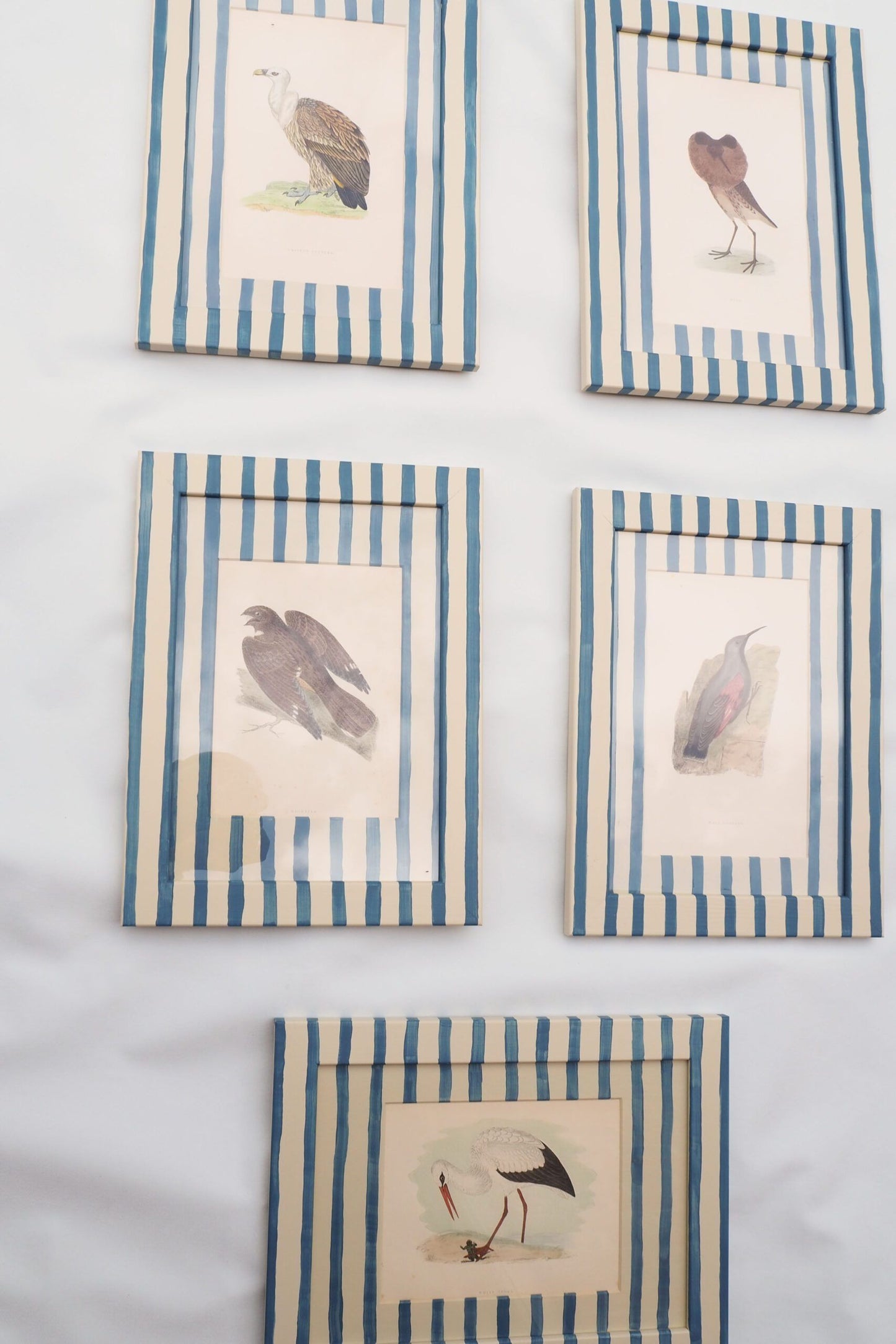 Antique Bird in Hand Painted Frame