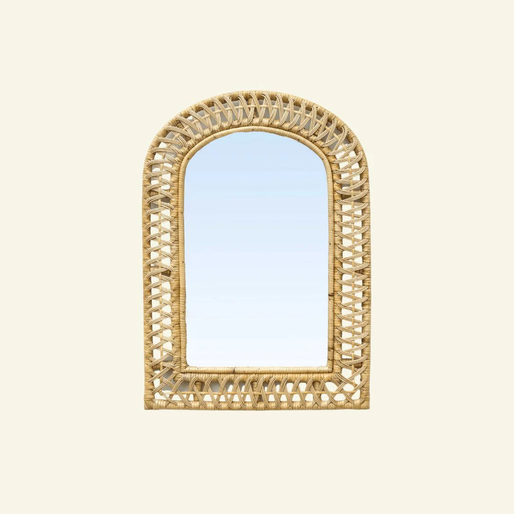 Royal Arch Rattan Mirror
