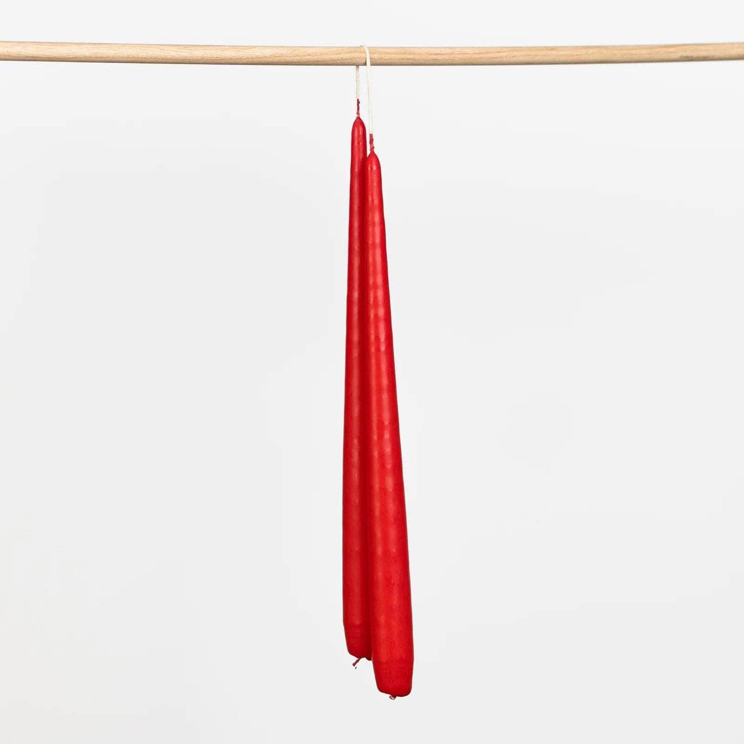 Red Tapered Candles - Set of 2