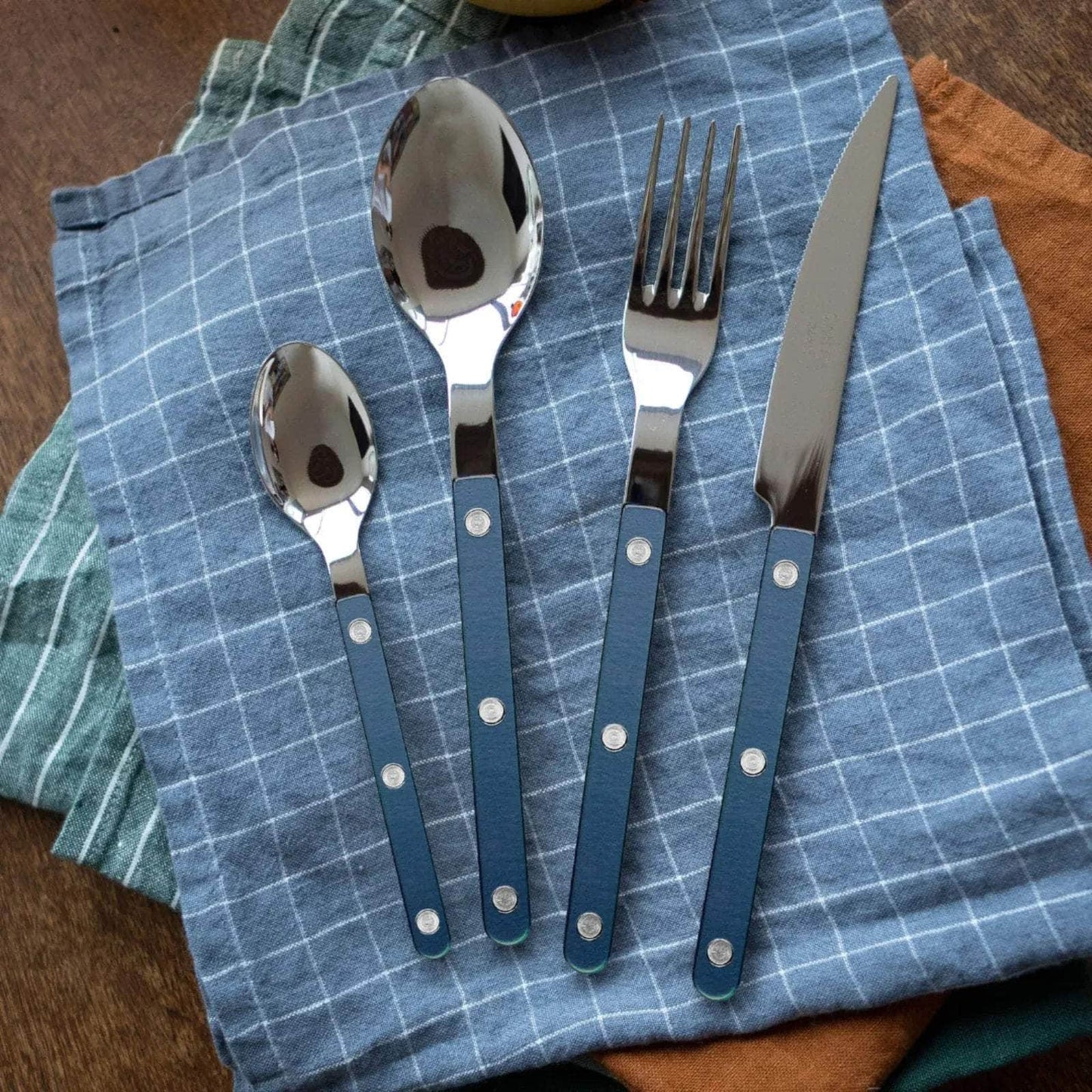 Bistrot Pearly 5pc Cutlery Set, Steel Blue