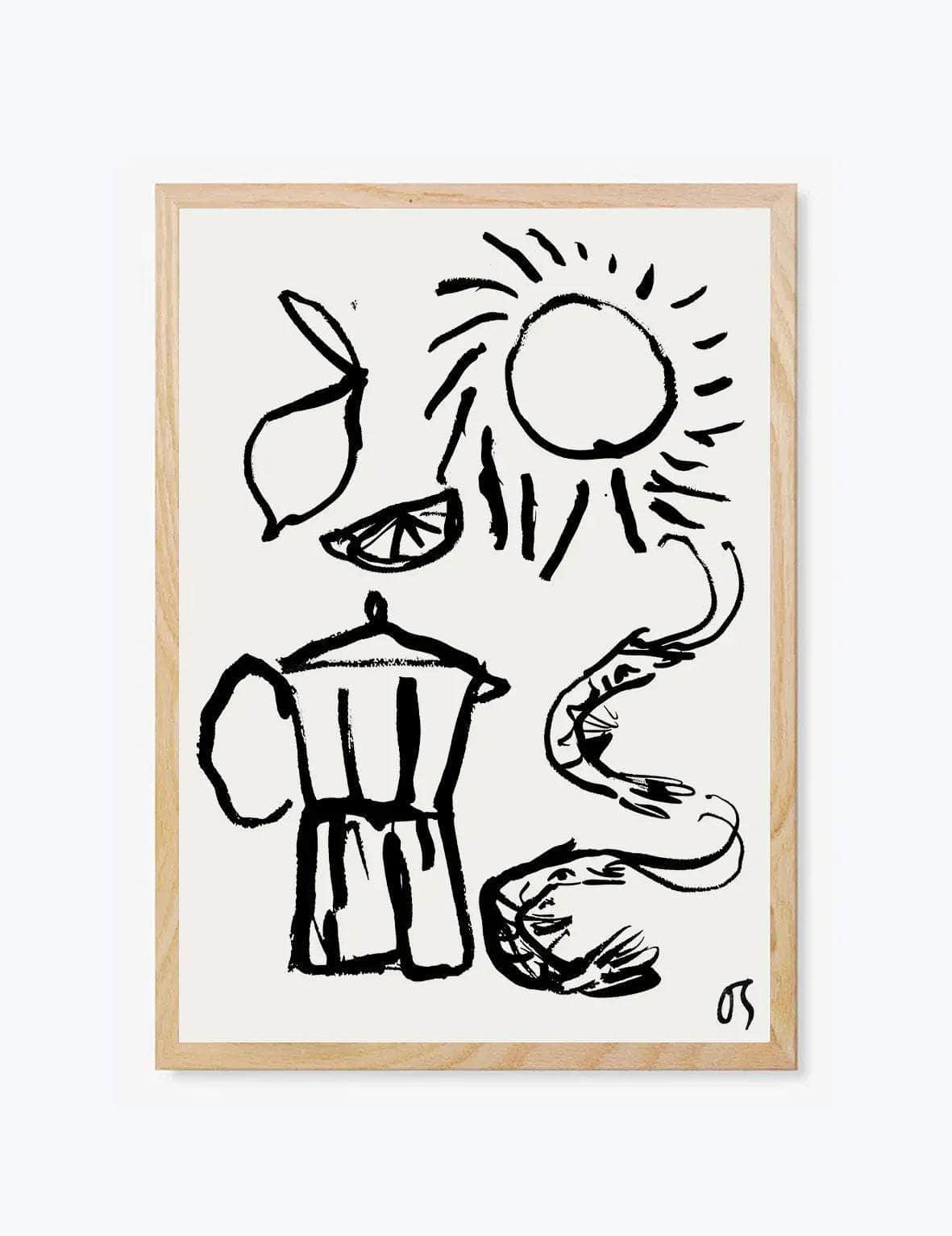 Coffee and Prawns Print
