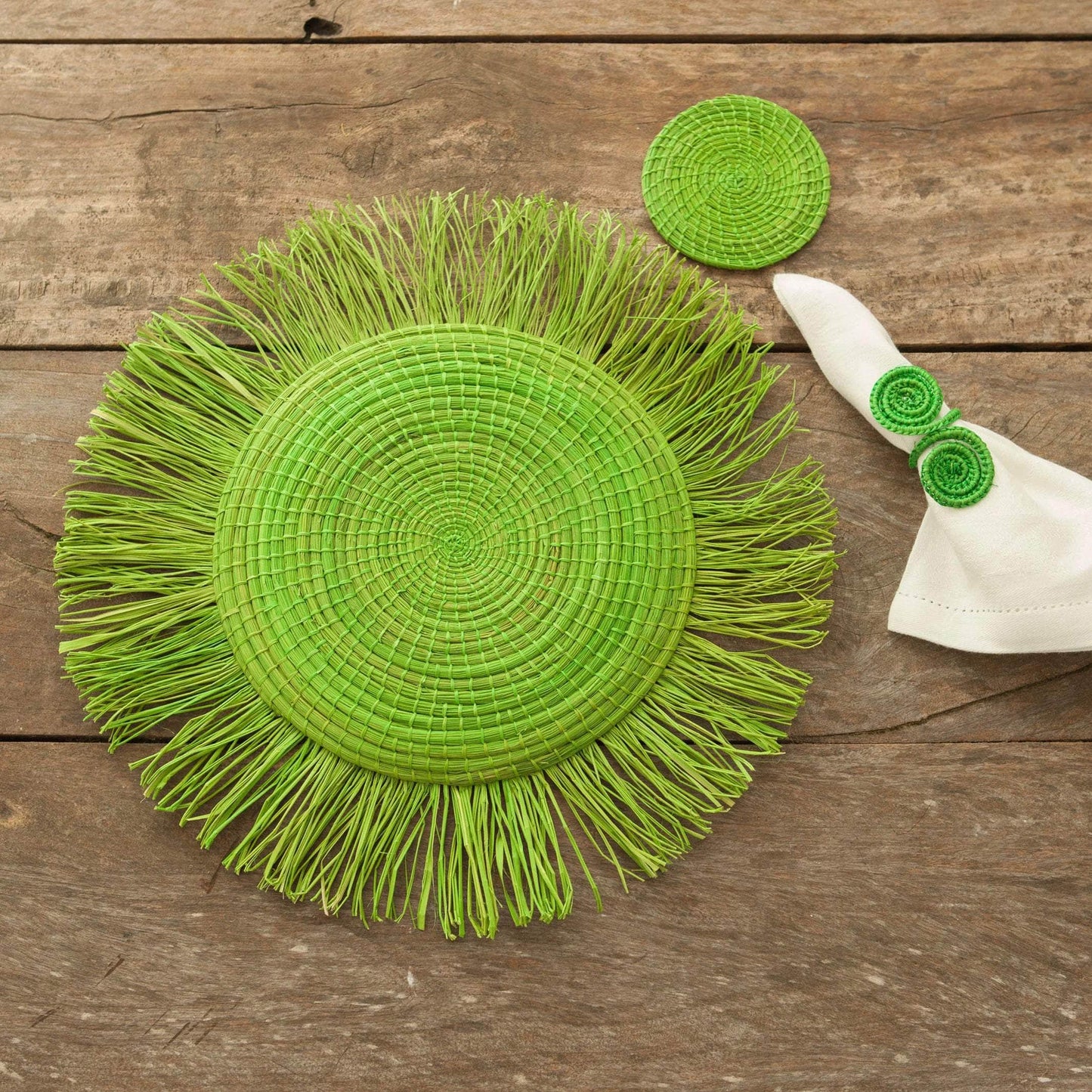 Green Palm Tableware Bundle - Set Of 8