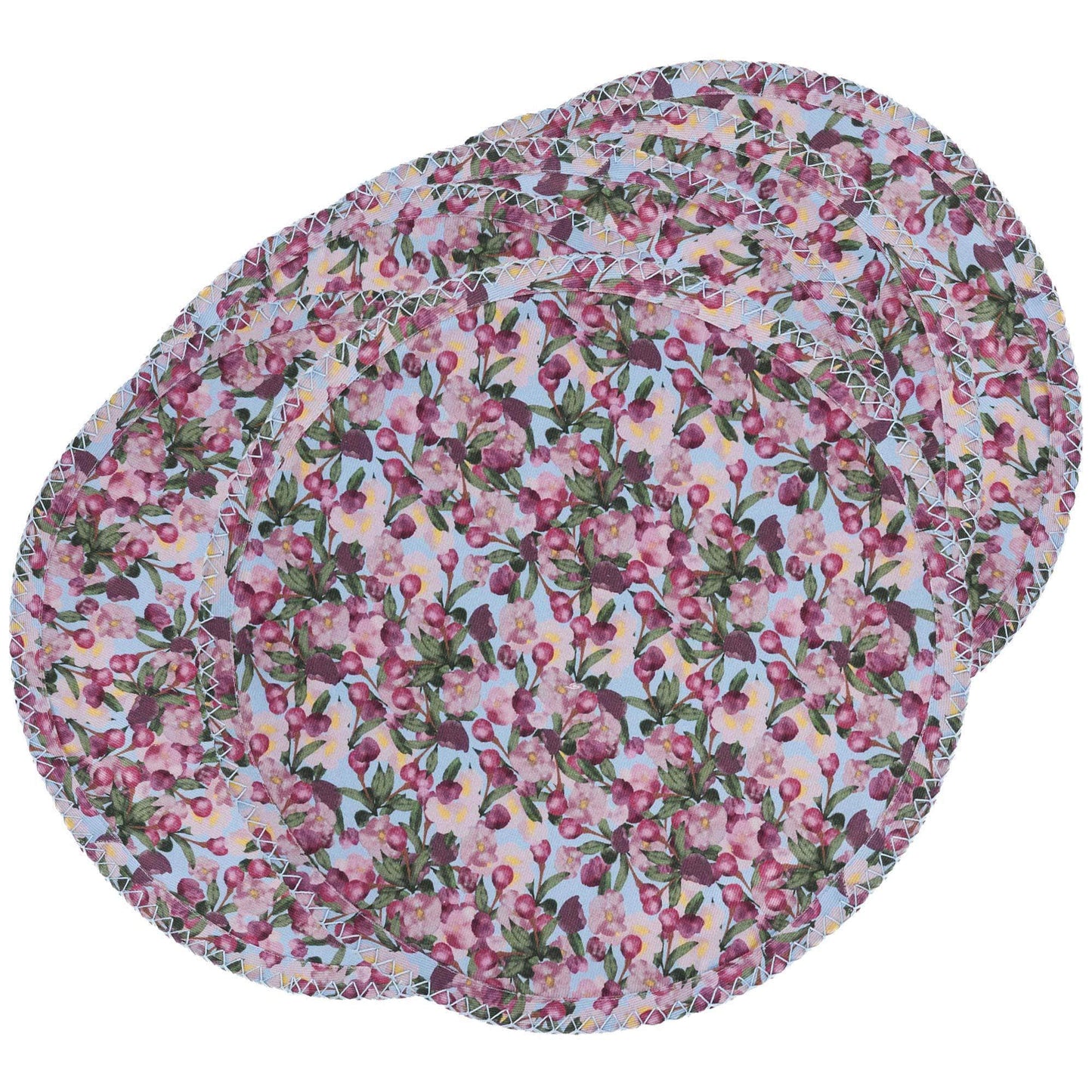 Romance is Dead Blue Round Placemats | Set of 6