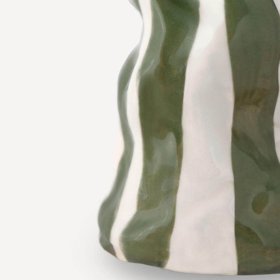 Light Green Candy Stripe Vase