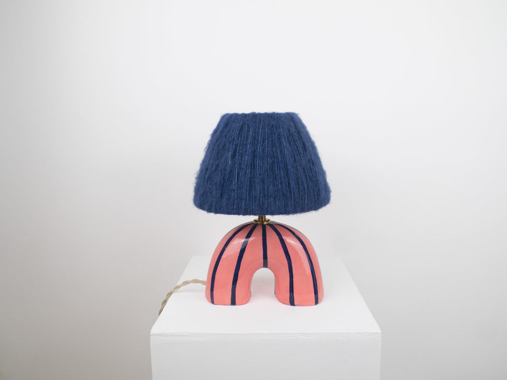 'Me' Table Lamp - Blue Stripes