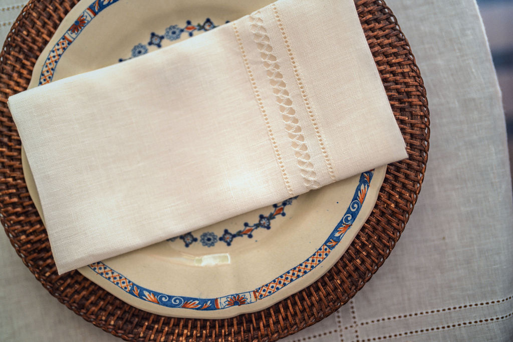 Set of 6 Large Diamond Stitch Napkins