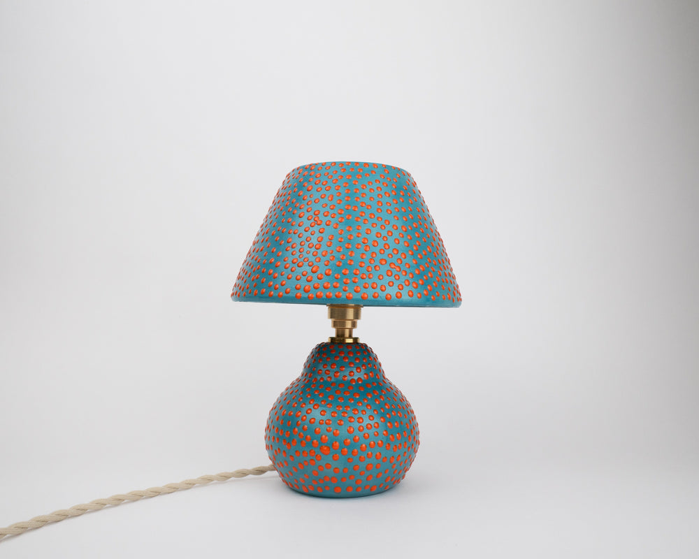 'Dots' Table Lamp - Turquoise & Orange