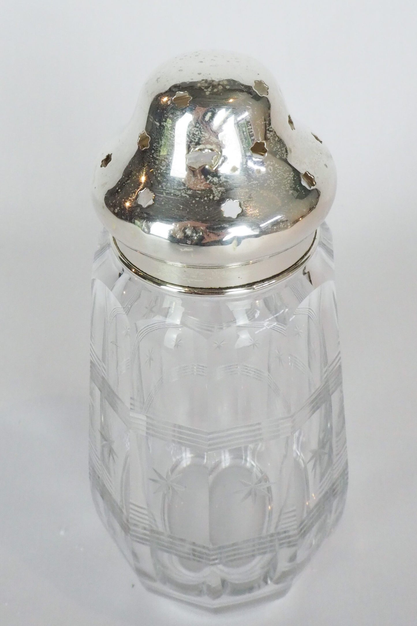 Silver and Glass Sugar Shaker