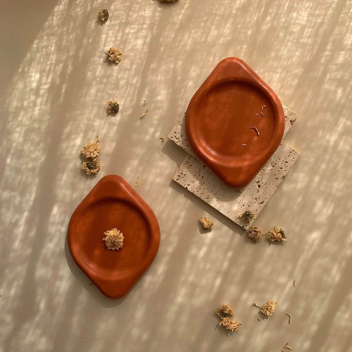 Two Coasters - Burnt Ochre