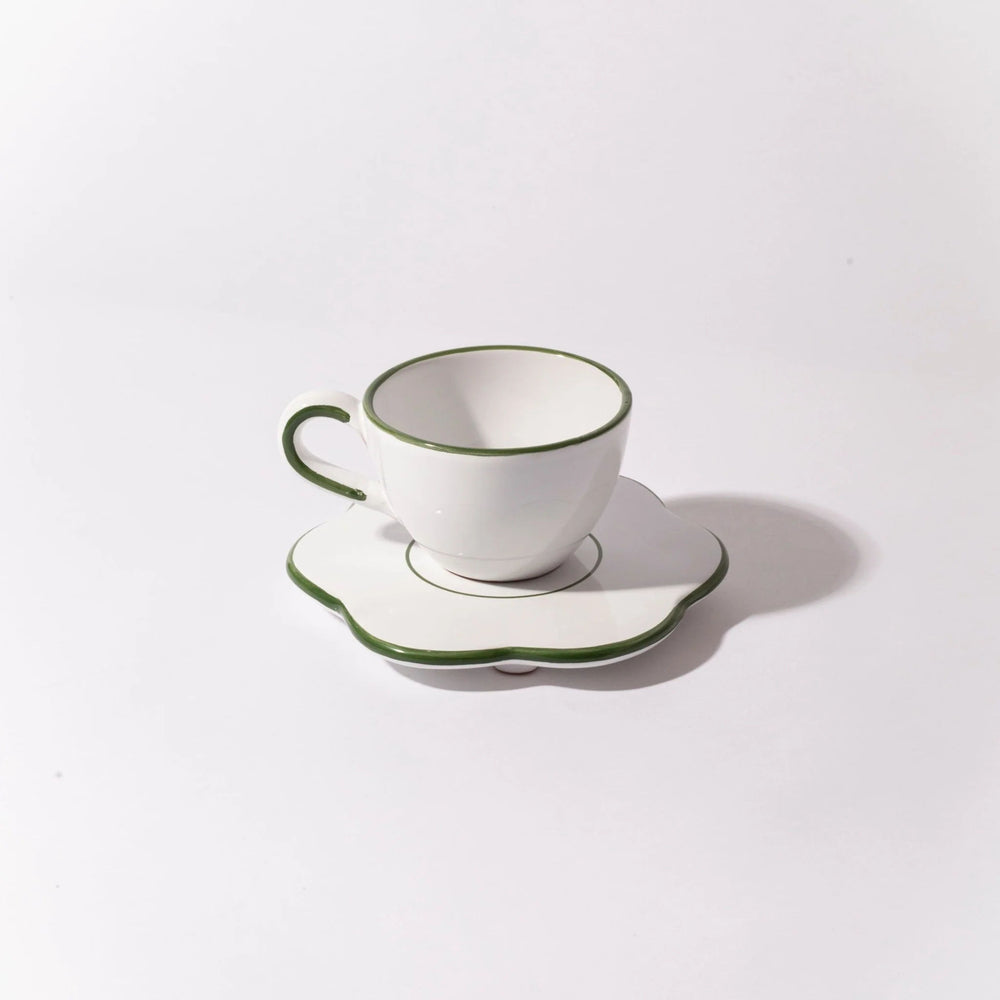 Flower Saucer - Olive Green