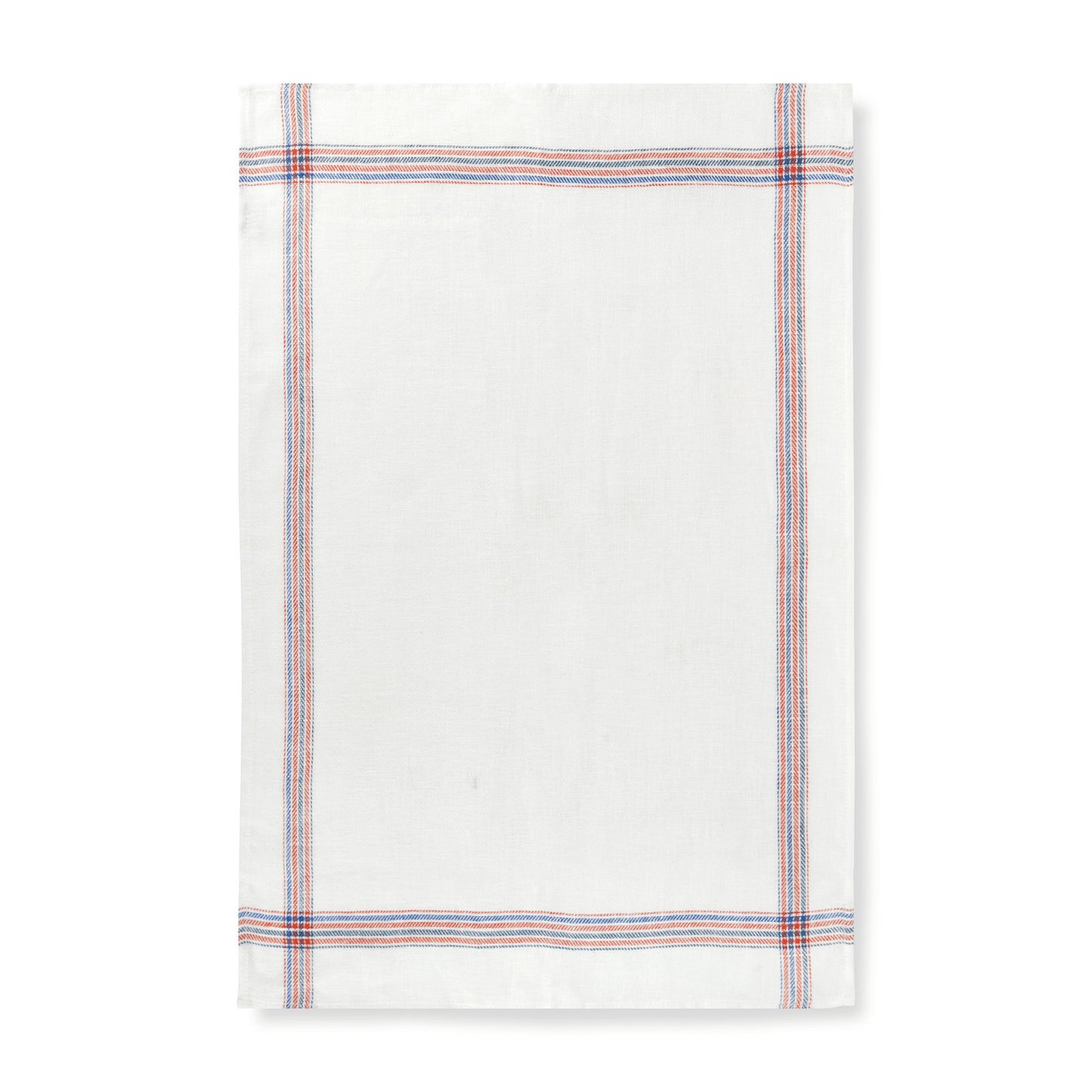 Set of 3 Varied Kitchen Towels in French Red & Blue