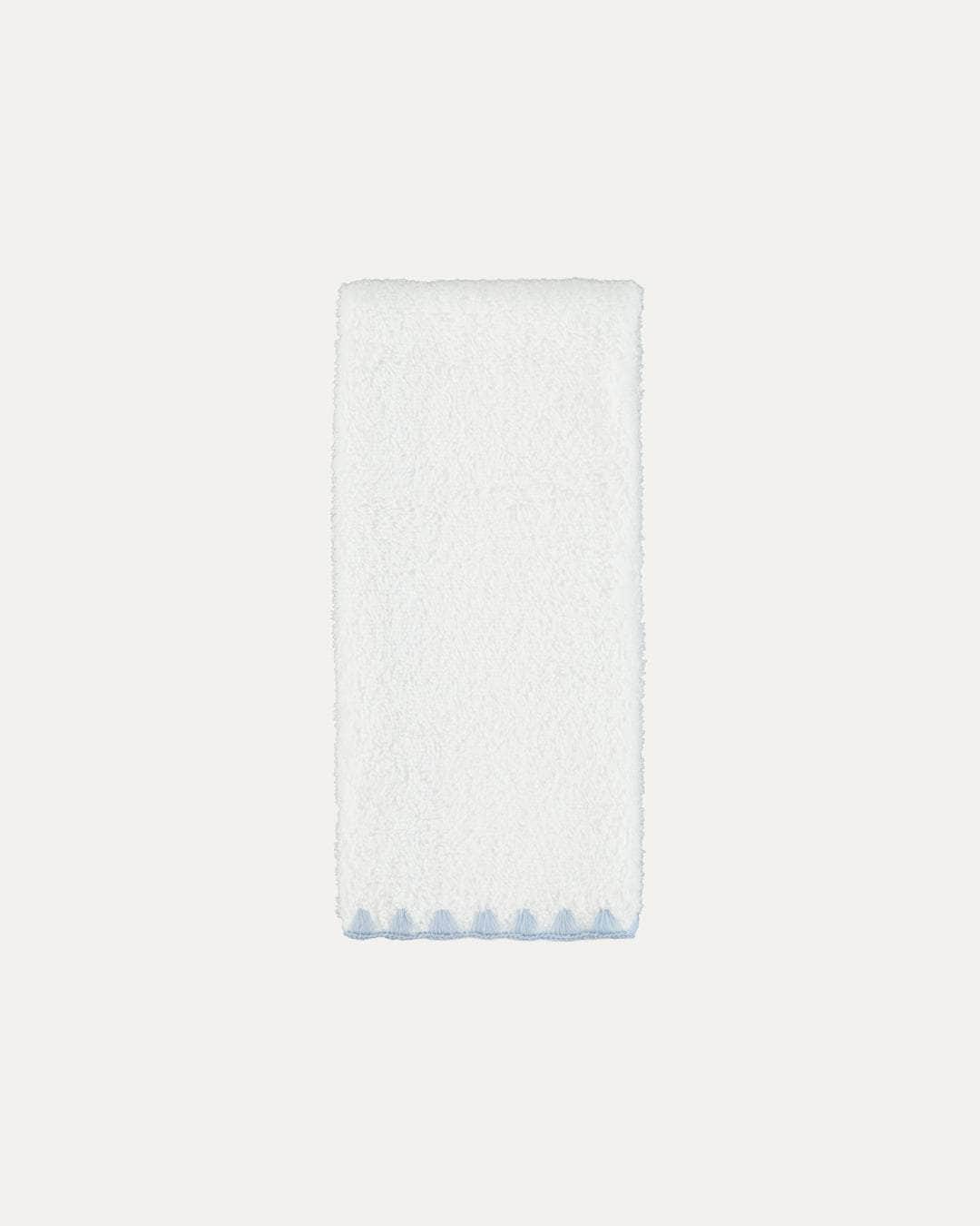 White and Blue Shell Bath Towel