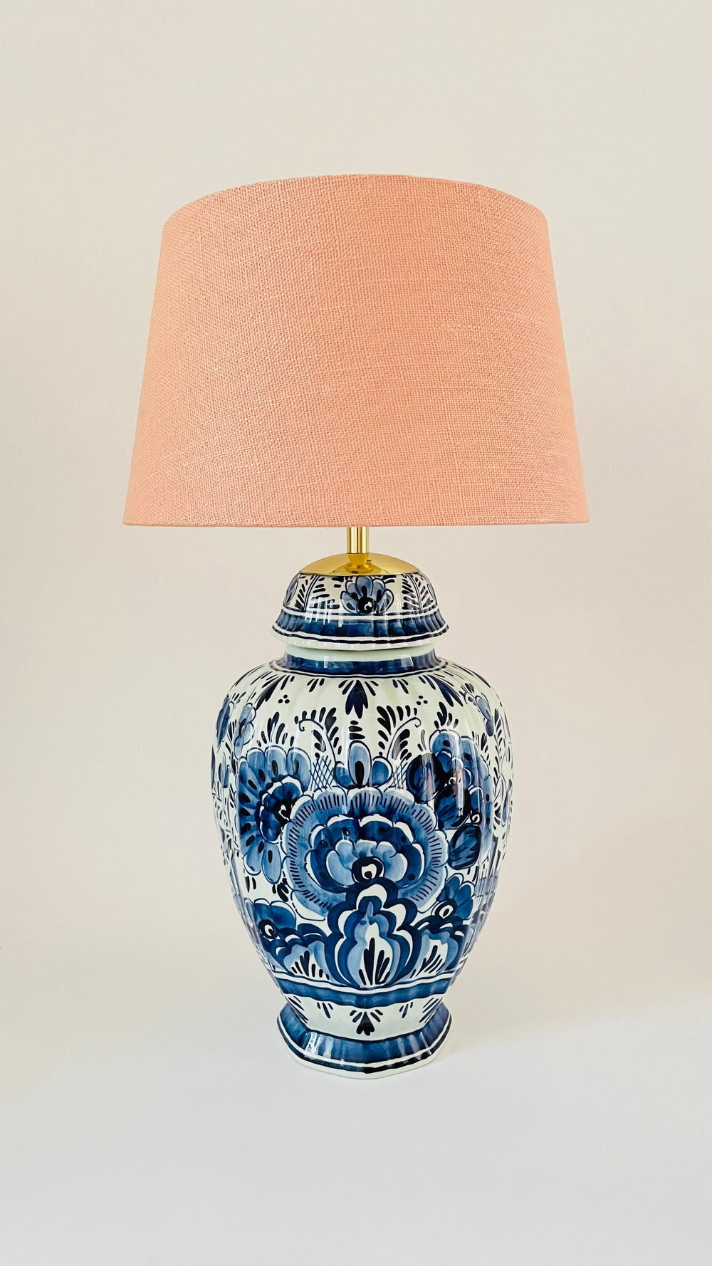 Antique Delft Table Lamp