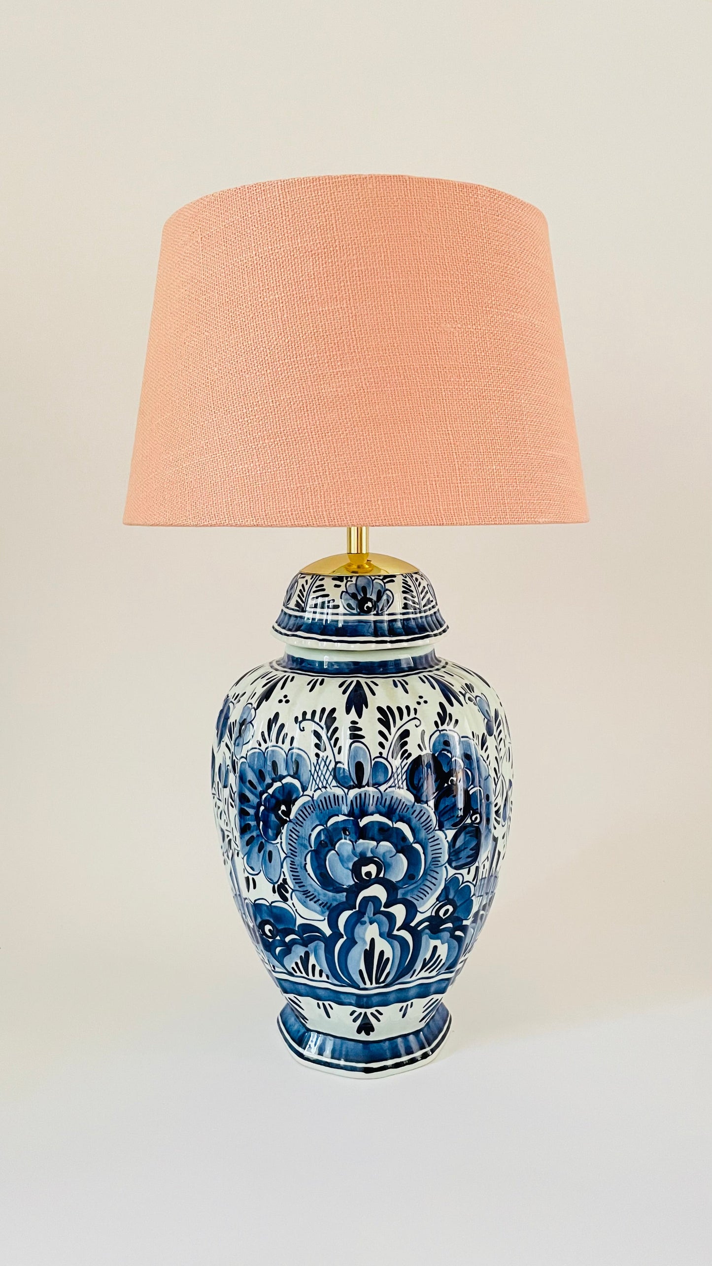 Antique Delft Table Lamp
