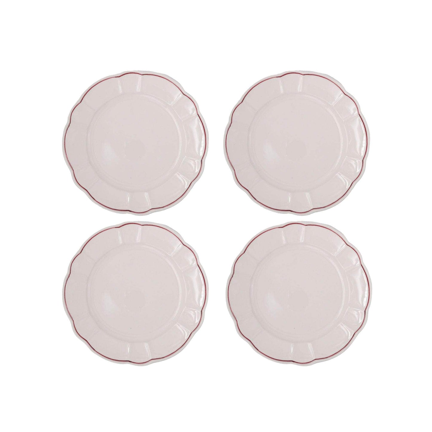 Romilly Dinner Plate, Red, Set Of 4