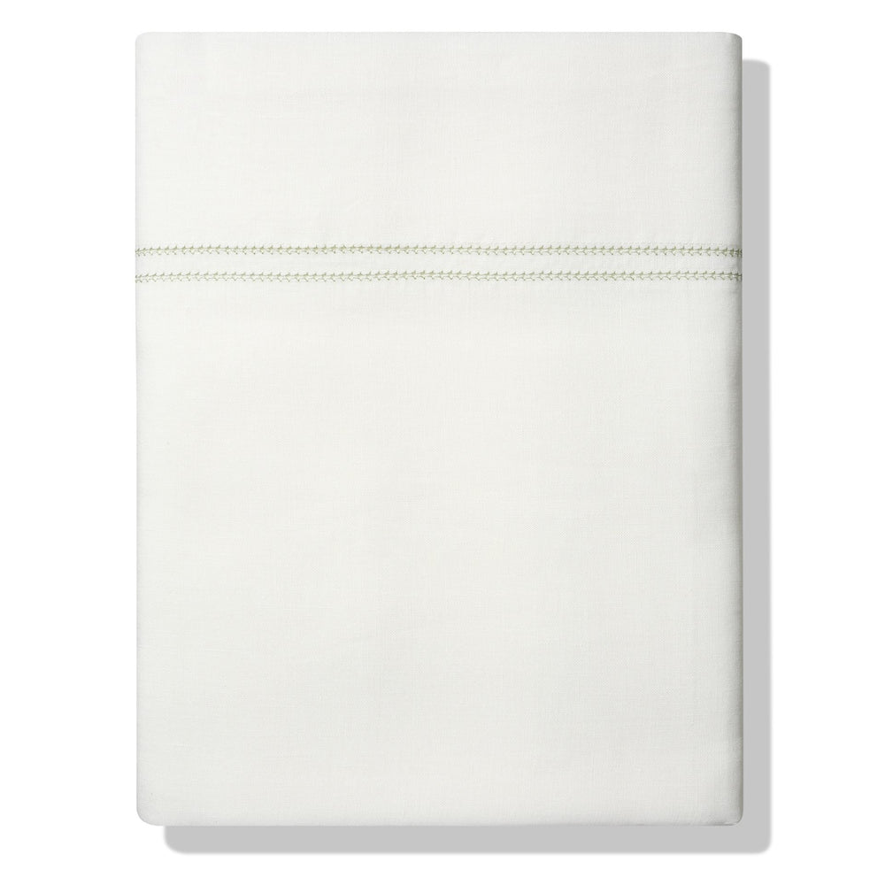 Top Sheet Hemstitch Botanical Green