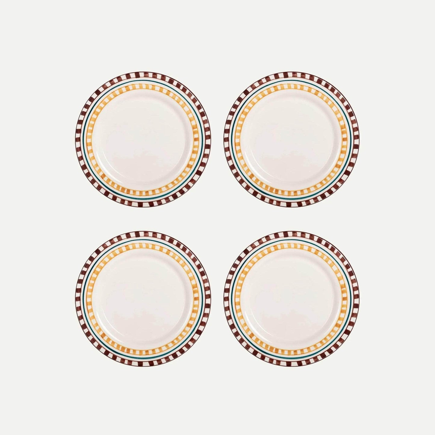 Charlotte Hand-Painted Dinner Plate - Set of 4