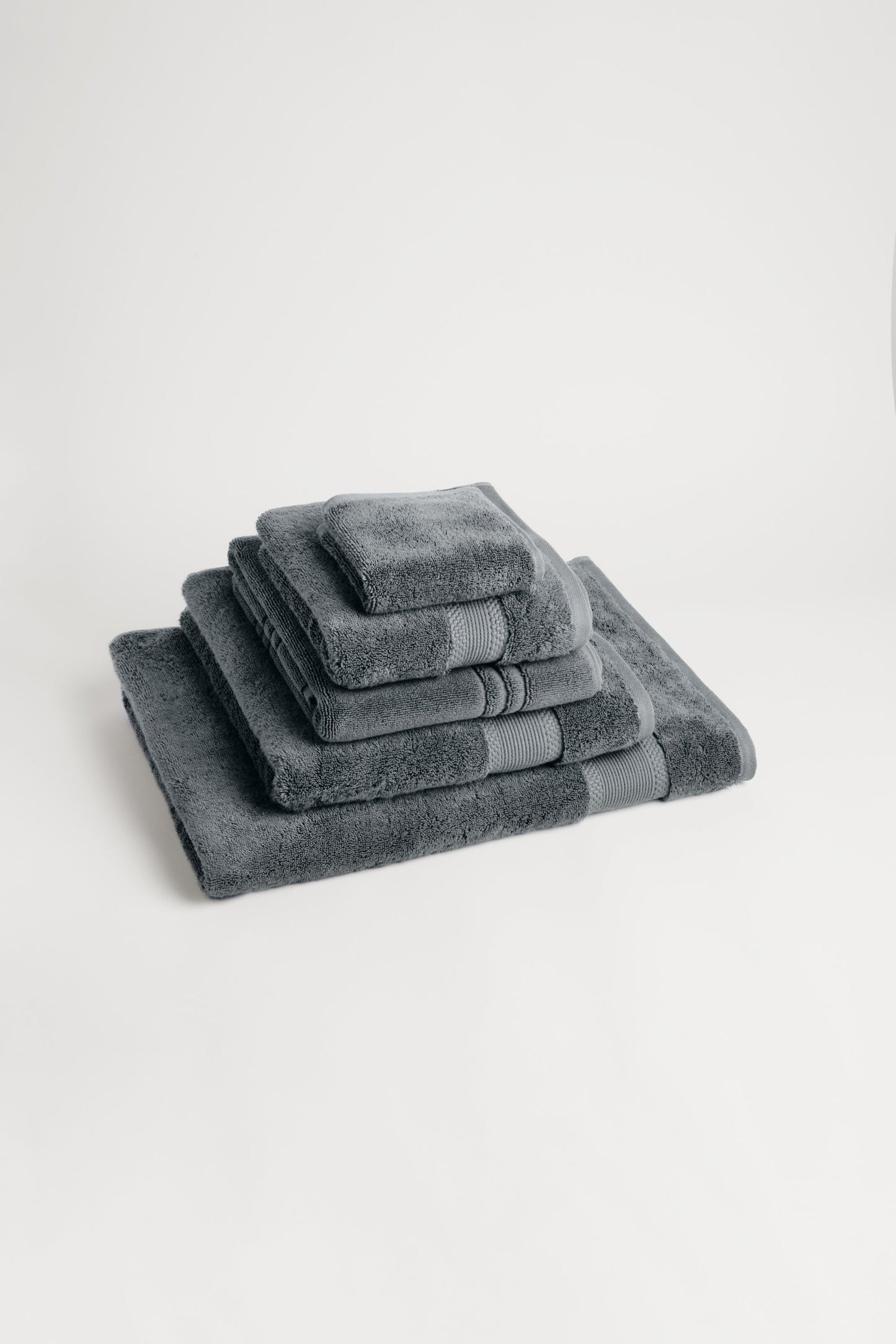 Organic Cotton Face Towel - Slate Grey
