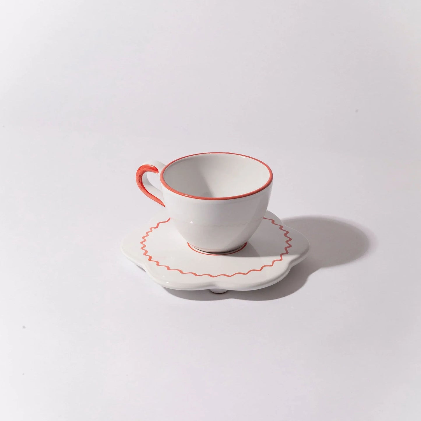 Zigzag Saucer - Lobster Red