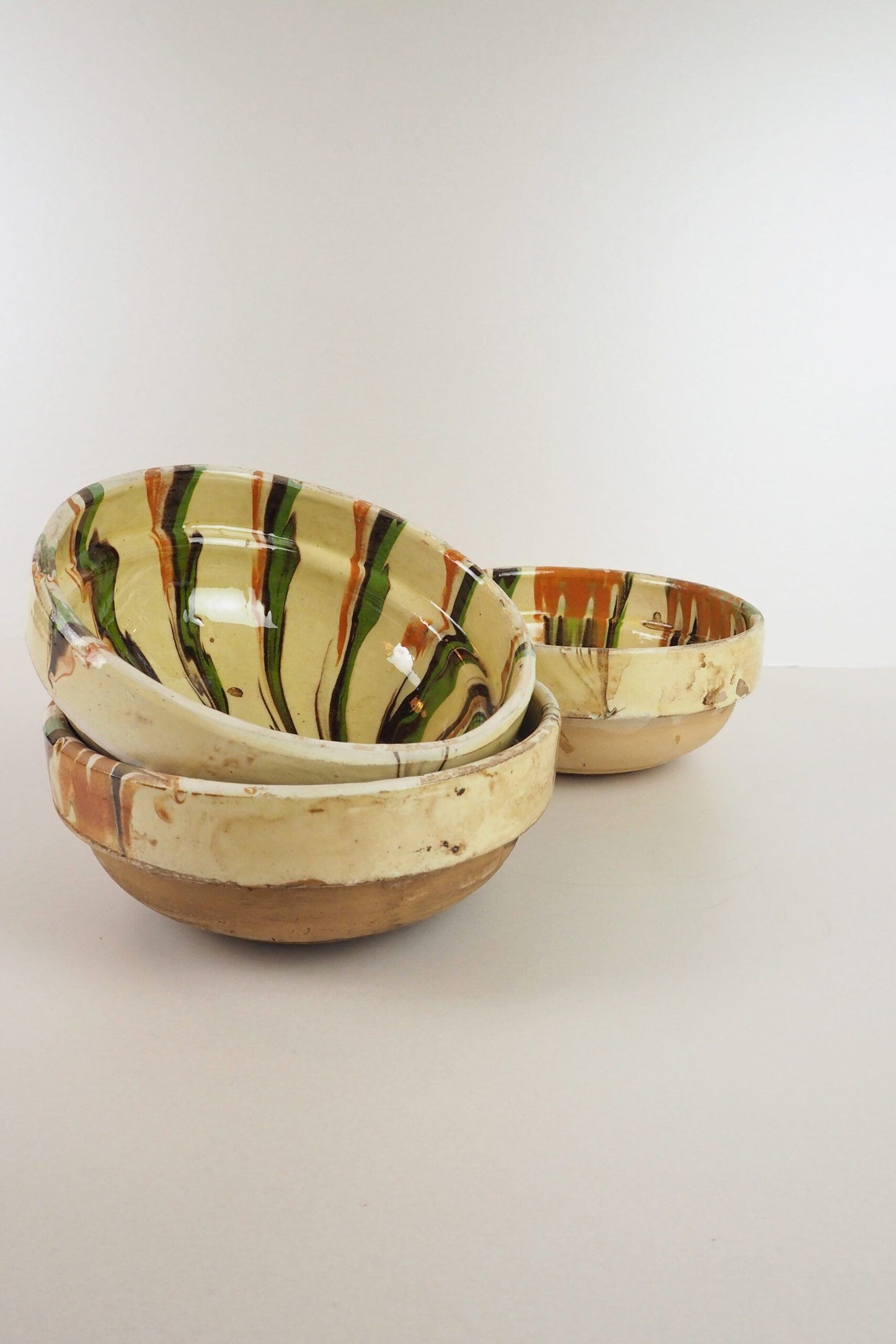 Off White Marbled Bowl