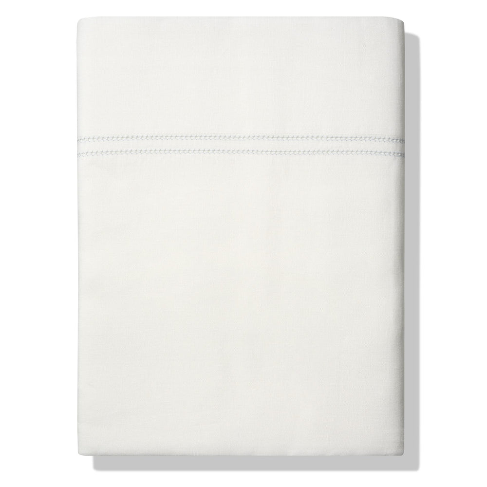 Top Sheet Hemstitch Chambray Blue