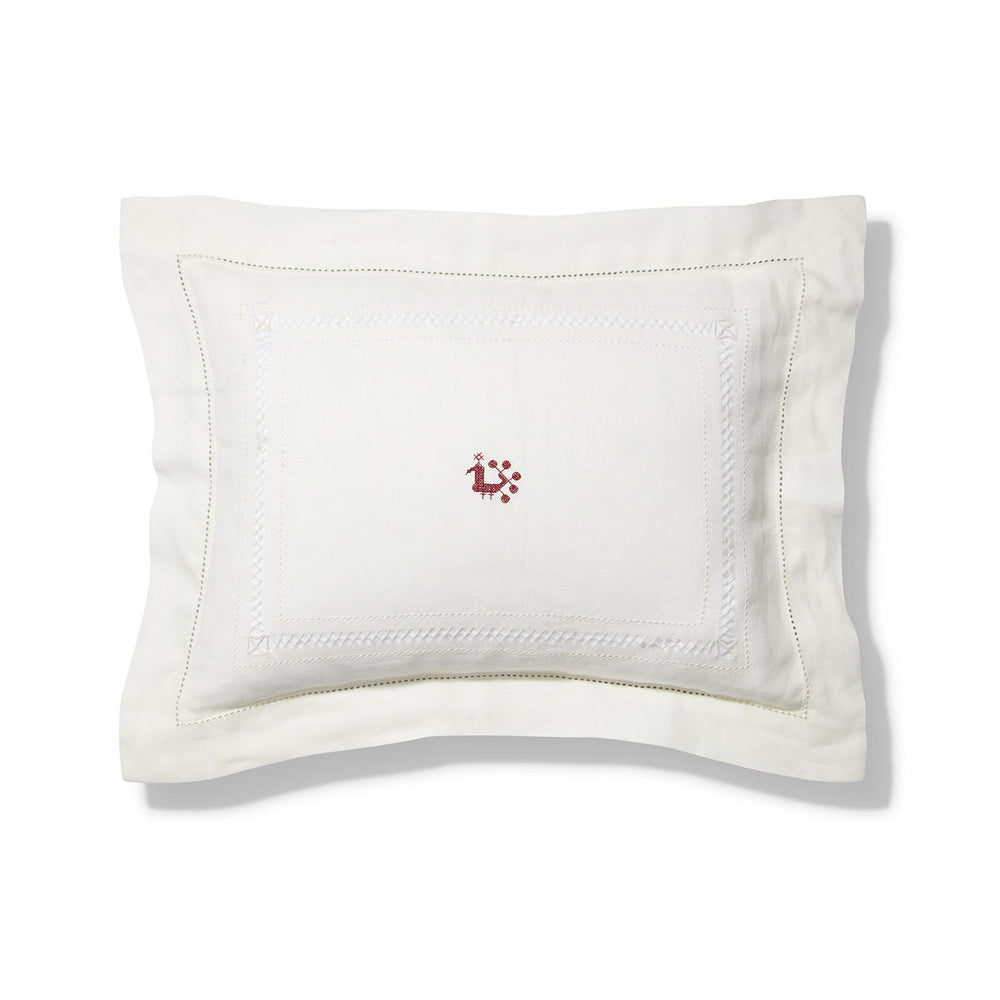 Boudoir Pillow with Diamond Stitch in Ivory White