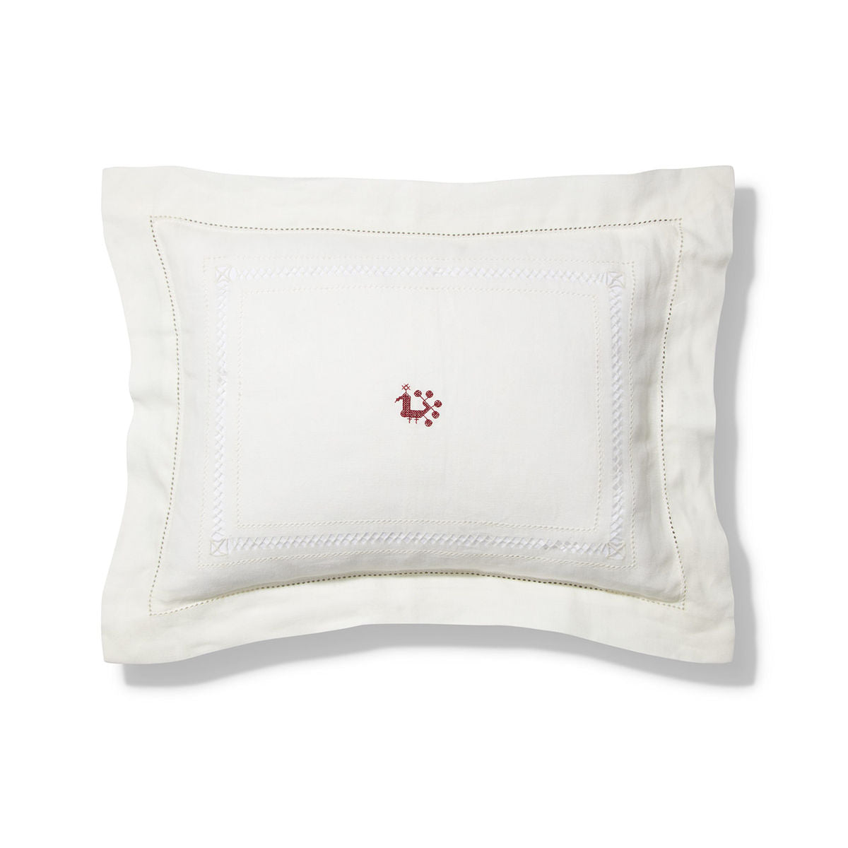 Boudoir Pillow with Diamond Stitch in Ivory White