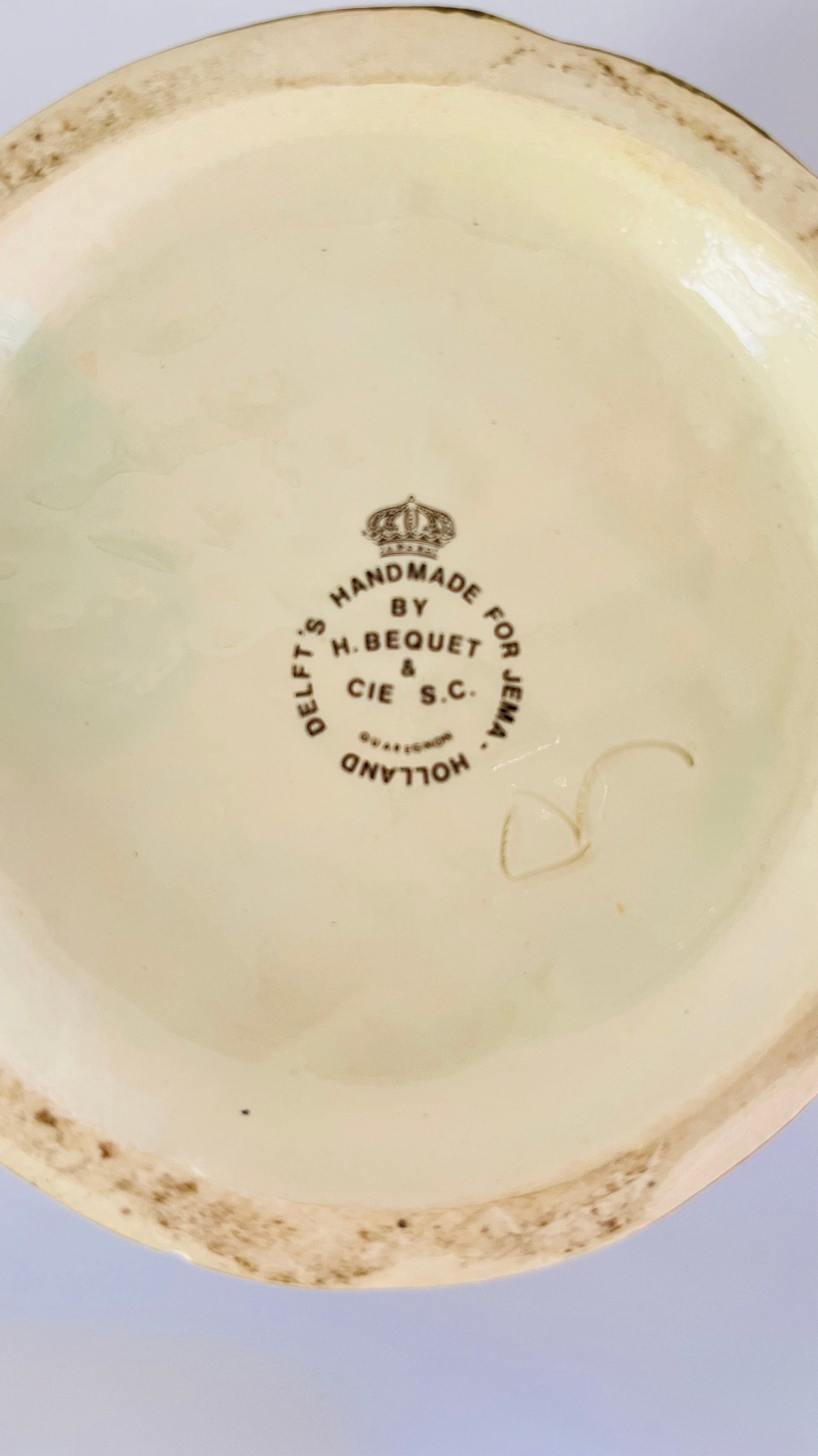 Antique Delft Polychrome Lamp