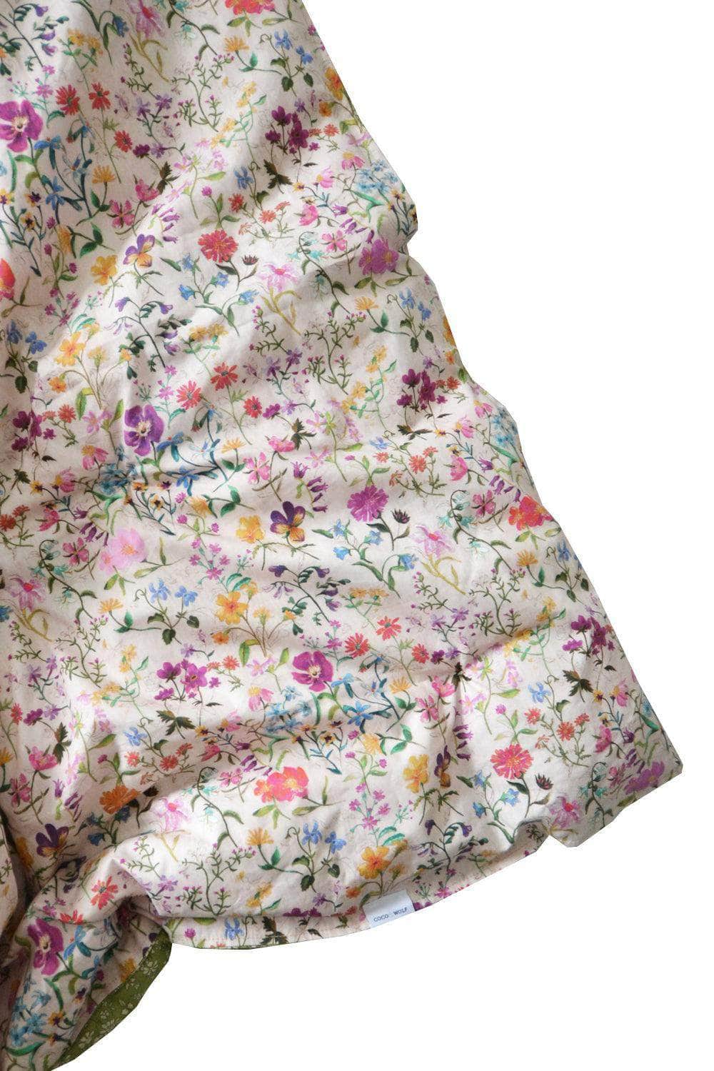 Reversible Heirloom Quilt Made With Liberty Fabric Linen Garden & Capel Pistachio