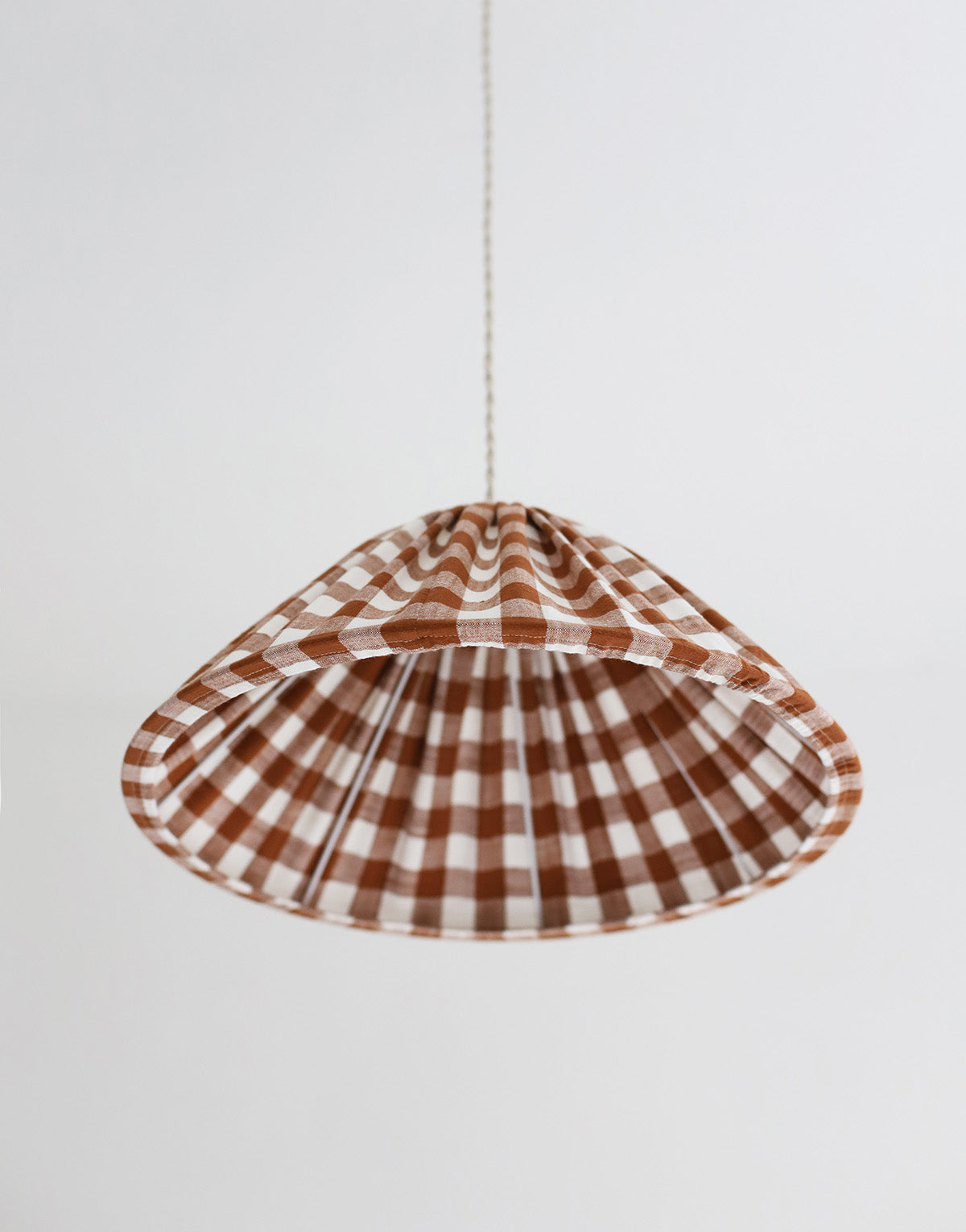 Conical Pendant Light Large Checks Malala ‘Terra’