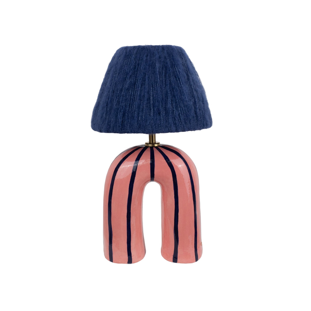 'You' Table Lamp - Blue Stripes