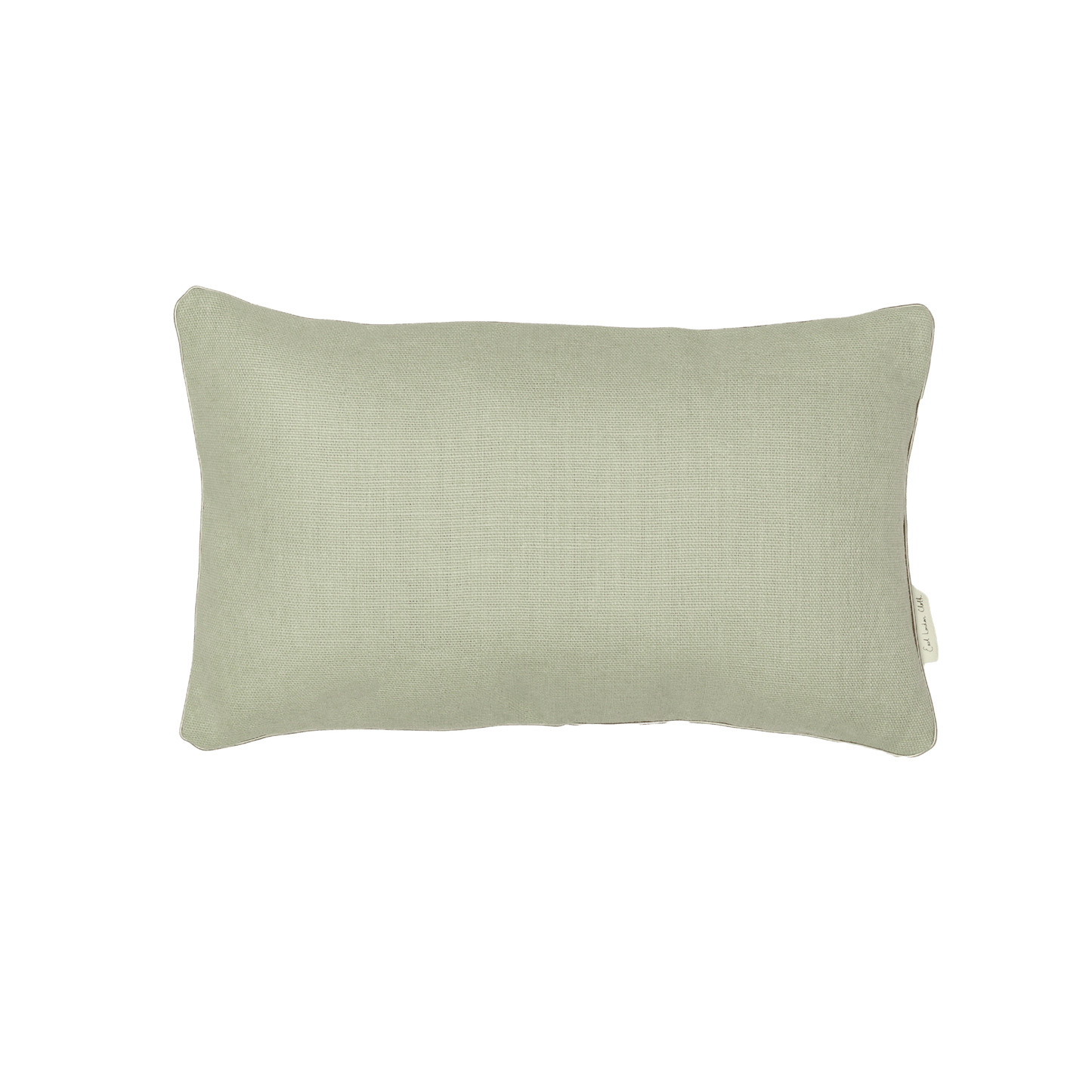Heavyweight Middleton Green- Contrast Piped Lumbar Cushion- 45 x 35