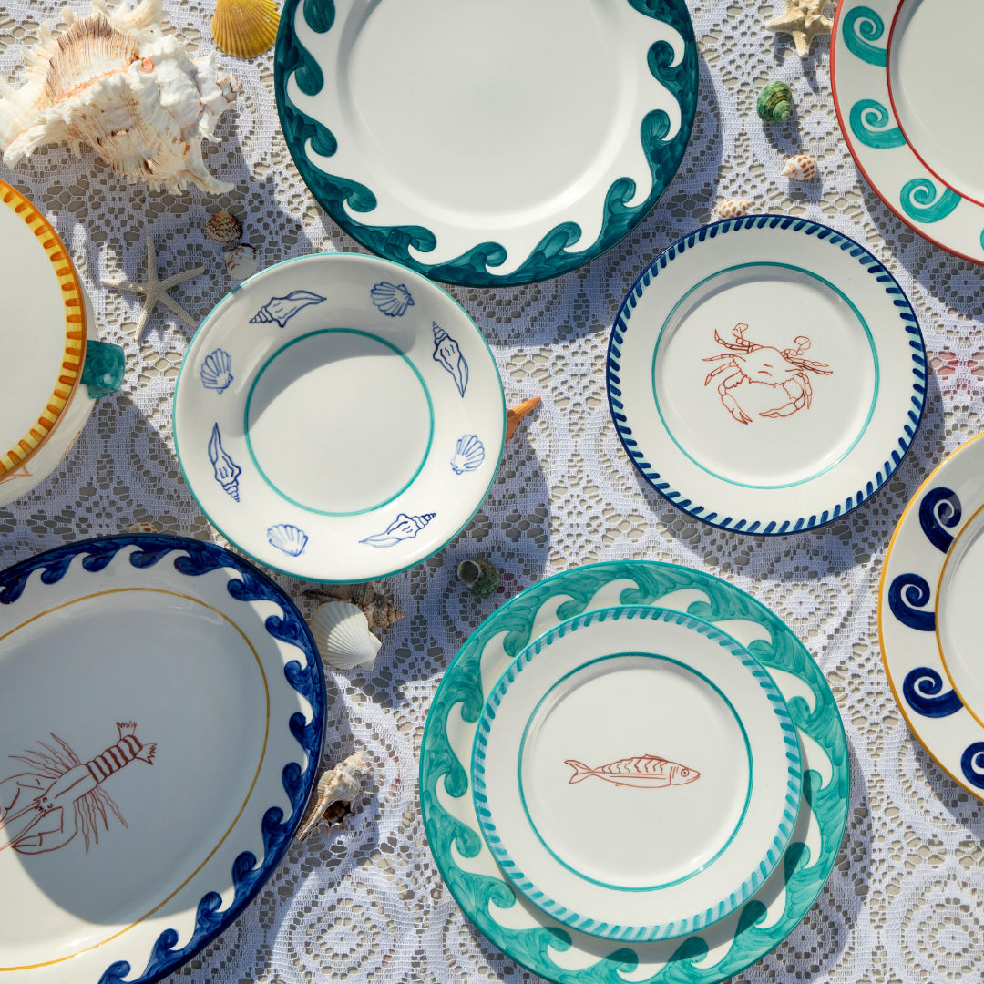 Blue Dive In Dinner Plate Set-Of-Two