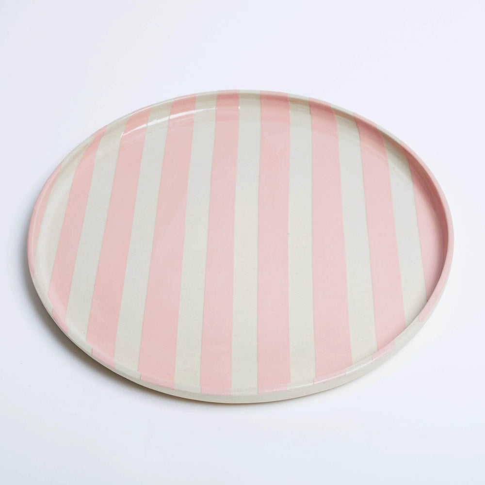 Duci Striped Platter Pink 35cm