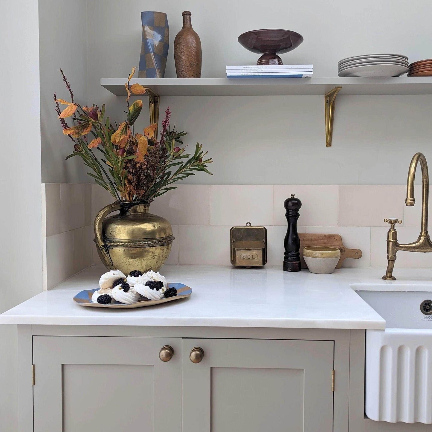 Baby Blue Check Twist Vase