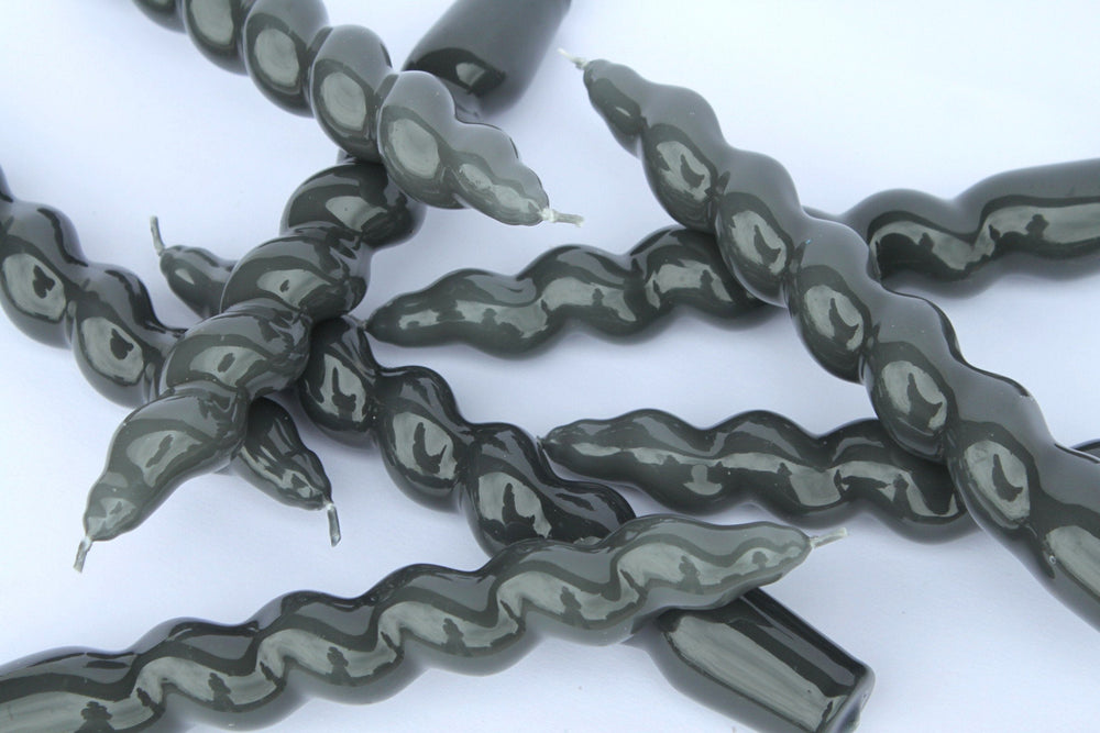 Spiral Taper Candle | Grey